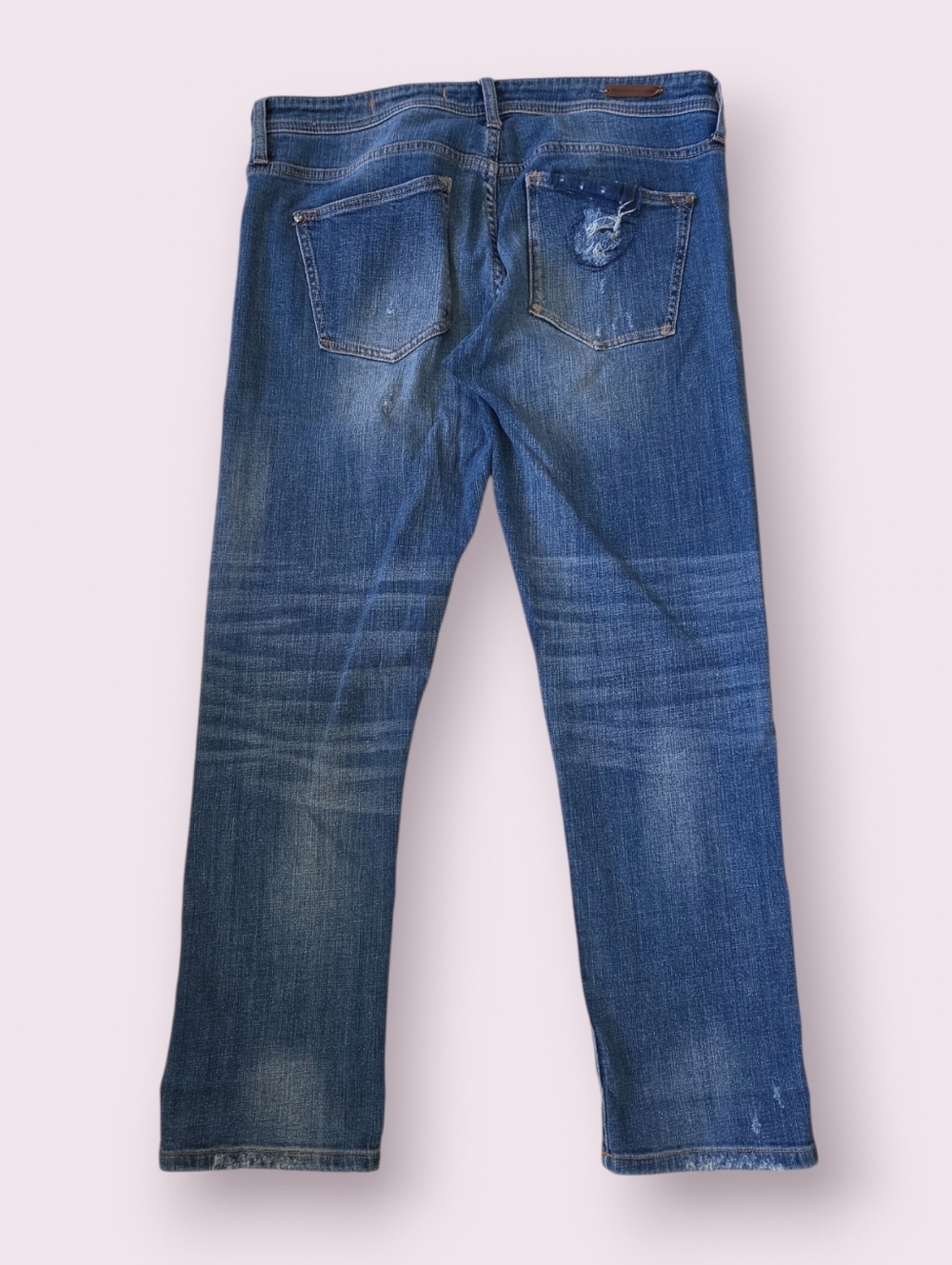 Anthropologie Pilcro Hyphen Patchwork Relaxed Jeans  Size 30 - Picture 12 of 12